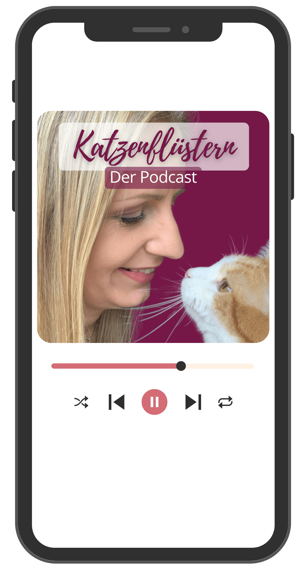Mockup Smartphone Podcast Katzenflüstern